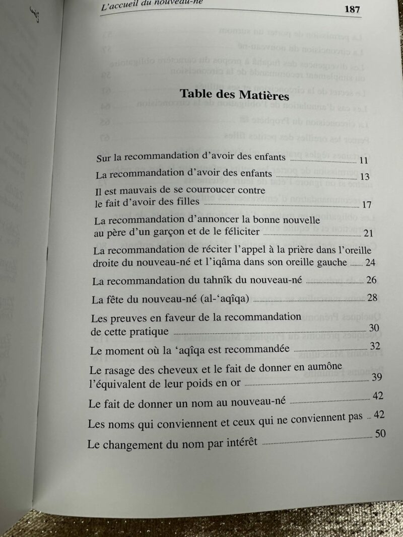 L'ACCUEIL DU NOUVEAU-NÉ D'APRÈS IBN QAYYIM AL-JAWZIYYA - EDITIONS UNIVERSEL